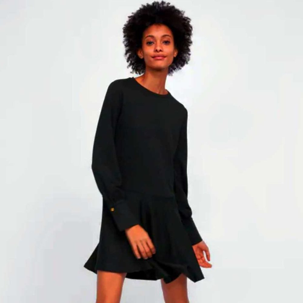 Zara Dropped Waist Dress NWT